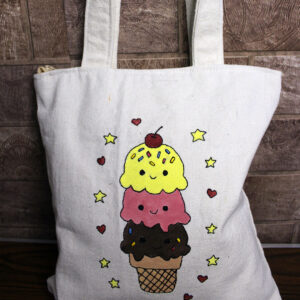 Sweet Scoops Canvas Tote Bag